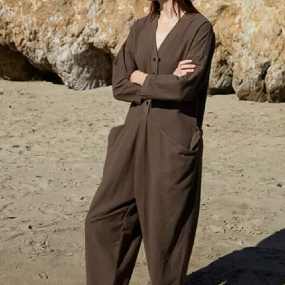 Black Crane women's painter jumpsuit